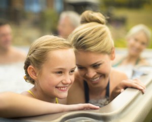 Family in a Jacuzzi