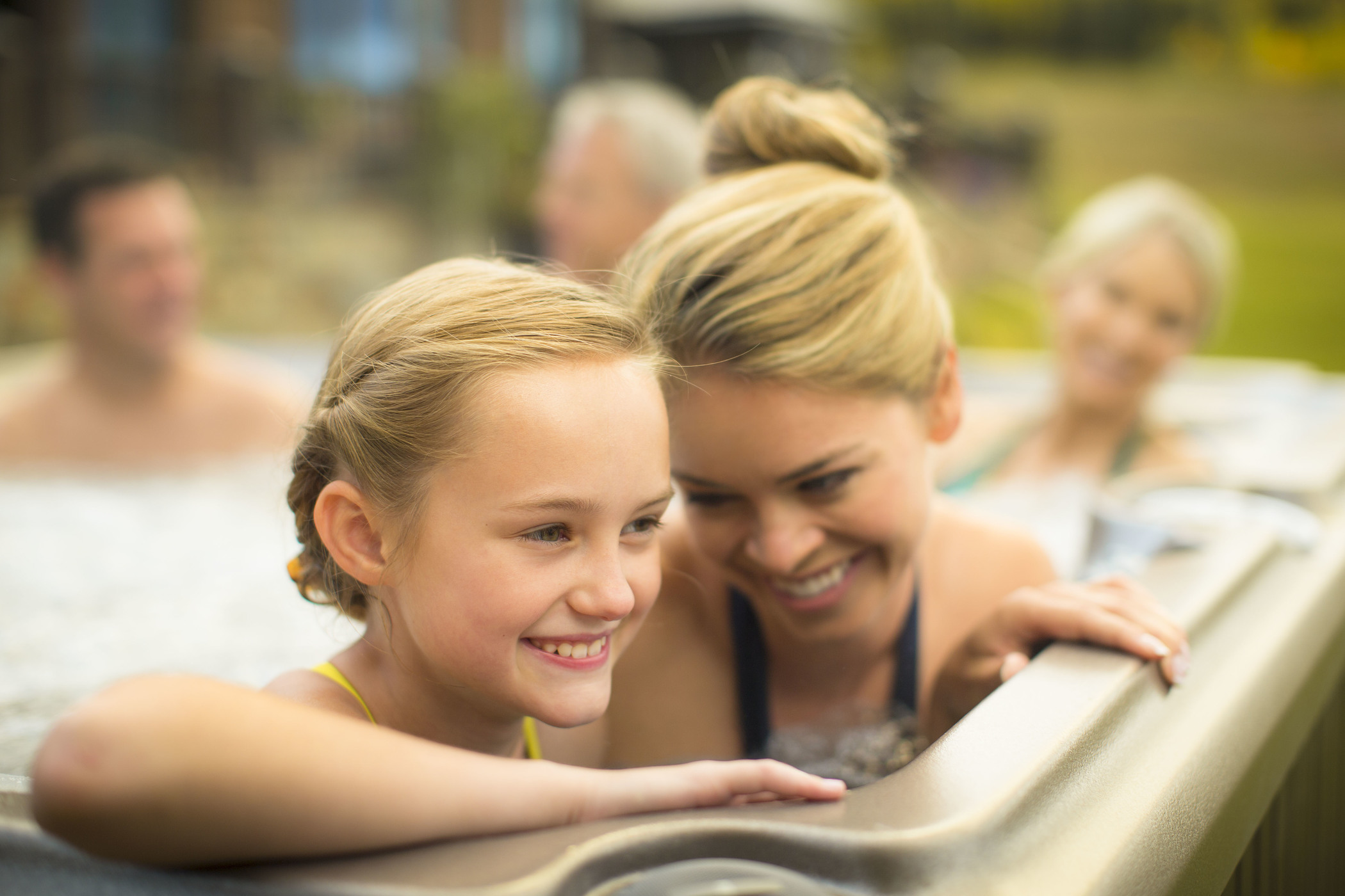 Family in a Jacuzzi