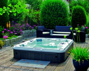 outdoor hot tub installation 