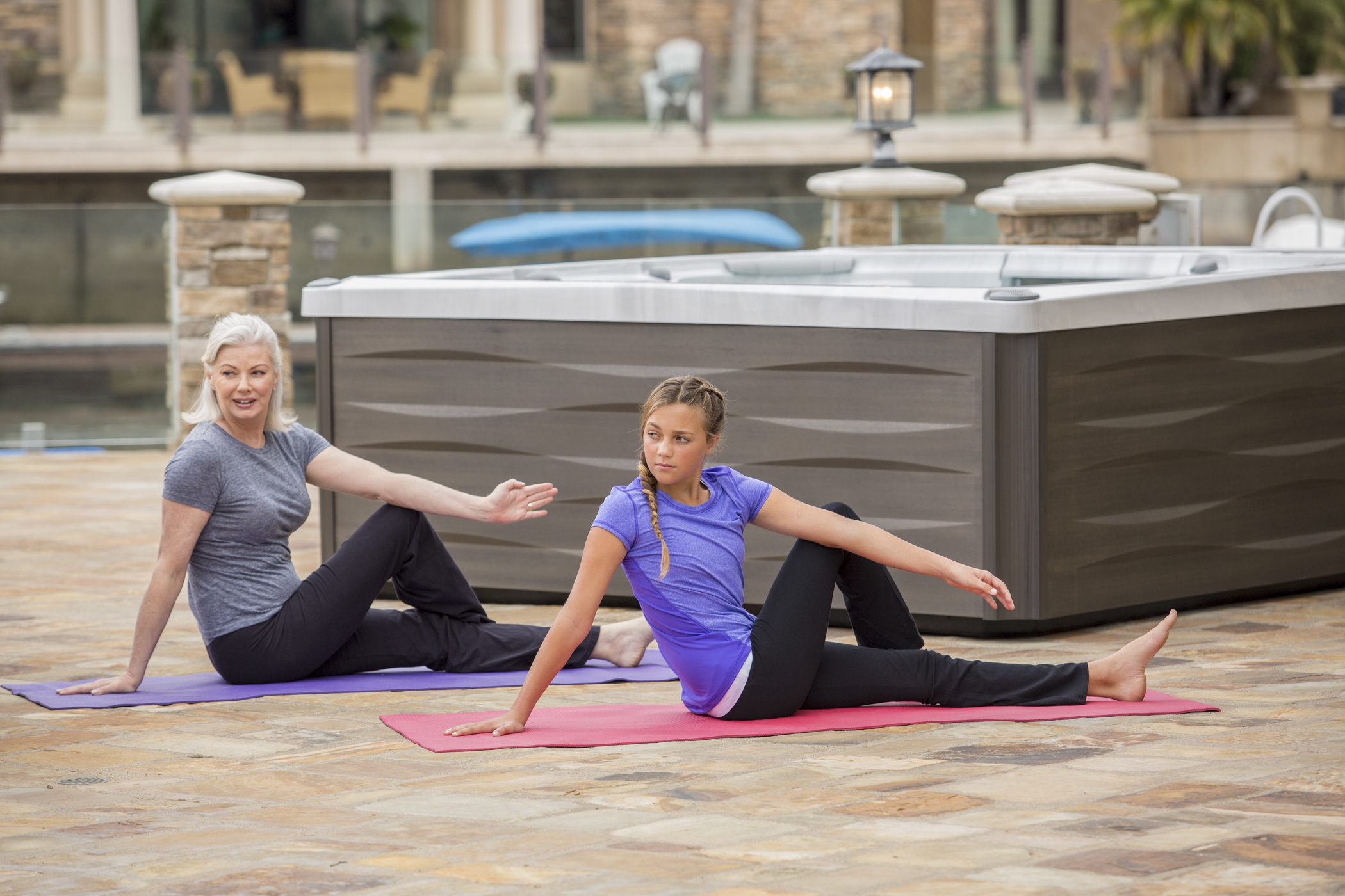 Hot Tub Stretching 